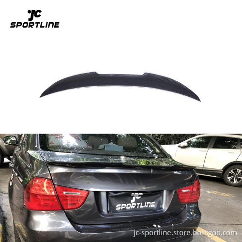 Carbon Fiber Rear Trunk Spoiler Compatible with BMW E90 Series (2005-2011)